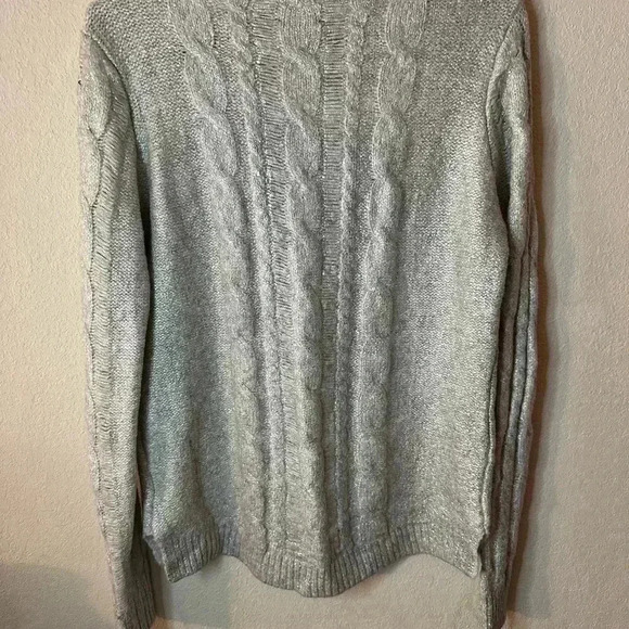 Anthropologie knit silver sweater sz M NWT - Picture 5 of 5